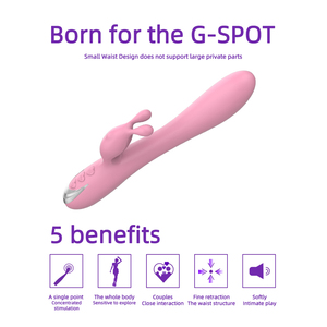 Vibrador de Conejo 2 en 1 Recargable por USB, Silicona de Grado Alimenticio, 10 Velocidades, 100% Impermeable, Vibrador de Bienestar Íntimo para Mujeres - Product Image 3