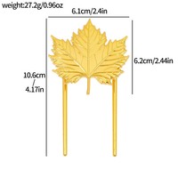 Ensemble de marque-pages en métal plaqué or de luxe, feuille d'érable, feuille de ginkgo, avec boîte cadeau, élégant marque-page, clip souvenir, prêt à être expédié