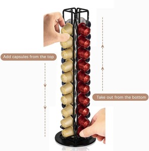 Soporte giratorio para cápsulas de café, estante de almacenamiento de cocina, estante de exhibición de cápsulas de café de Metal <span class=keywords><strong>Nespresso</strong></span> - Product Image 4