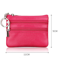 Livraison gratuite Porte-monnaie en cuir de vachette véritable Exquisite Zipper Wallet Cute Cartoon Design Small Pouch for Daily Use