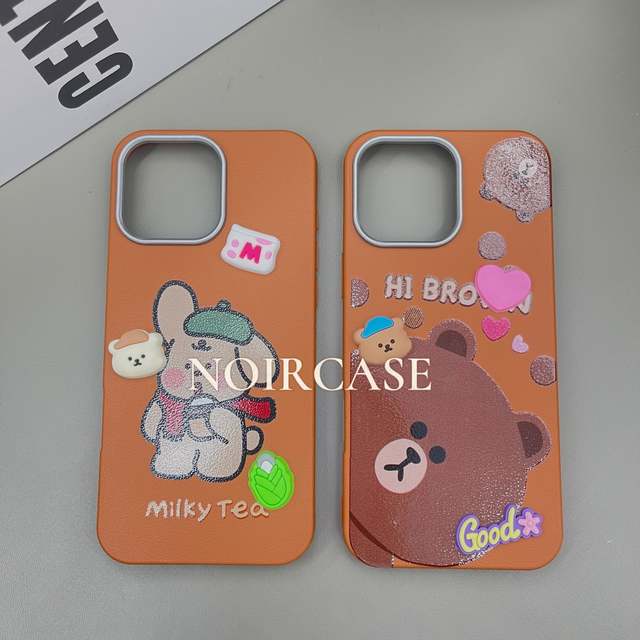Soft Tpu case with 2D Cartoon Design for iPhone 16 15 14 13 12 XS Max Fashion Cartoon Pattern Cellphone case