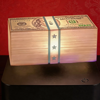 Lampe Dollar à Lévitation Magnétique, Veilleuse LED Flottante avec Billets, Lampe de Chevet, Cadeau Décoratif