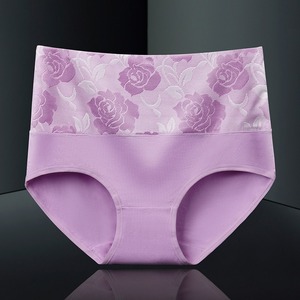 Ropa interior de mujer de cintura alta de algodón para mujer de talla grande jacquard Control de barriga levantamiento de glúteos calzoncillos transpirables Big Ass Ladies <span class=keywords><strong>Bragas</strong></span> - Product Image 4