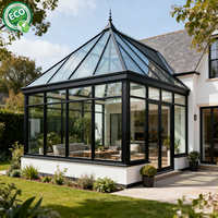Serre extérieure de véranda de jardin de maison en verre victorienne de luxe victorienne pour l'hôtel