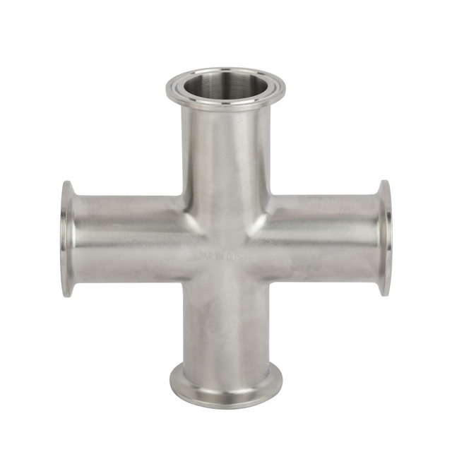 Polishing Surface 304 & 316L 4INCH Sanitary Stainless Steel Pipe Fitting 4-Way Tri Clamp Cross Tee