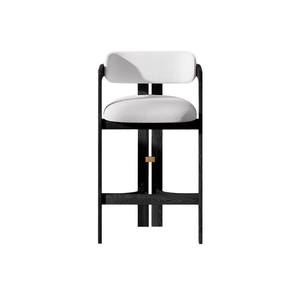 Taburetes de Bar Estilo Europeo Moderno, Cuero de Primera Calidad, Madera de Fresno, Artesanía Premium, Sillas de Bar de Cocina de Lujo, Duraderas SOAN - Product Image 5