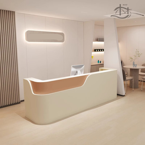 Mostrador de Información de Diseño Personalizado, Mostrador de Recepción Blanco de Forma Estándar <span class=keywords><strong>para</strong></span> Salón - Product Image 4