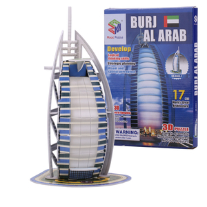 Modèle <span class=keywords><strong>de</strong></span> l'<span class=keywords><strong>hôtel</strong></span> Burj Al Arab, puzzle 3D, architecture mondiale célèbre, puzzles 3D, jouets, cadeaux pour les attractions touristiques - Product Image 1