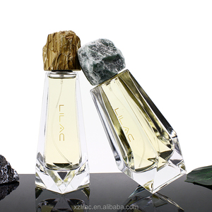 Botella de vidrio de <span class=keywords><strong>perfume</strong></span> personalizada 100ML Espesar Fondo <span class=keywords><strong>Perfume</strong></span> Claro Crimp Mujeres Cosméticos Botella con caja - Product Image 2