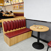 Meubles de restaurant modernes, personnalisés, durables, écologiques, canapé en cuir, banquette, table en bois, chaise de café, hôtel