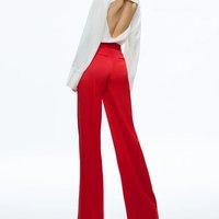 Pantalons de haute qualité pour femmes, pantalons décontractés pour femmes, pantalons longs à taille superposée