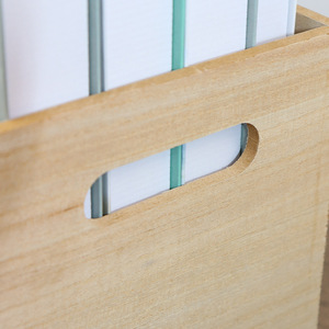 Wooden Desktop Storage Box Rectangle 26x16x15.5 Cm Office Organizer For Home And Office Use - Product Image 4