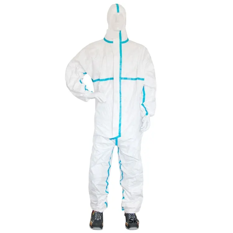 SF Hazmat-Suit All-In-One-Sicherheit und Zahnräder Cat Iii Medizinischer flamm hemmender Schutz 55 Gsm Einweg kleider Overall