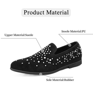 Zapatos de vestir informales para hombre, mocasines con remaches, sin cordones, planos, para fumar, B305 - Product Image 2