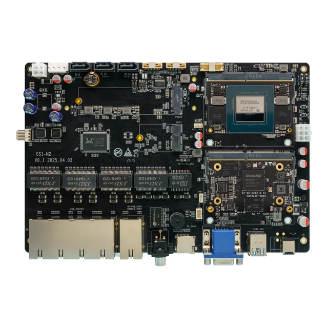 Chipboard Firefly AIO-GS1N2 Jetson Orin RK3576 Dual Module Gateway Motherboard Rockchip RK3576 and NVIDIA Dual Computing Modules