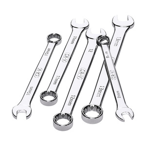 Dual-purpose Wrench Set 10mm 12mm 13mm 14mm 17mm 19mm 22mm Chrome Plated Cr-v Steel Auto Repair Tool - Product Image 1