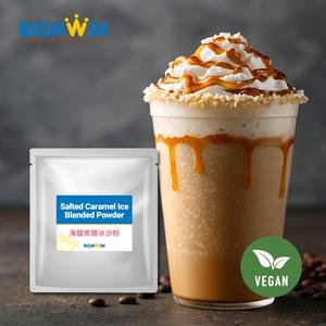 Poudre de caramel riche et authentique SIGNWIN, saveur sucrée et salée, emballage en sachet aluminium pour la préparation de frappés. - Product Image 3