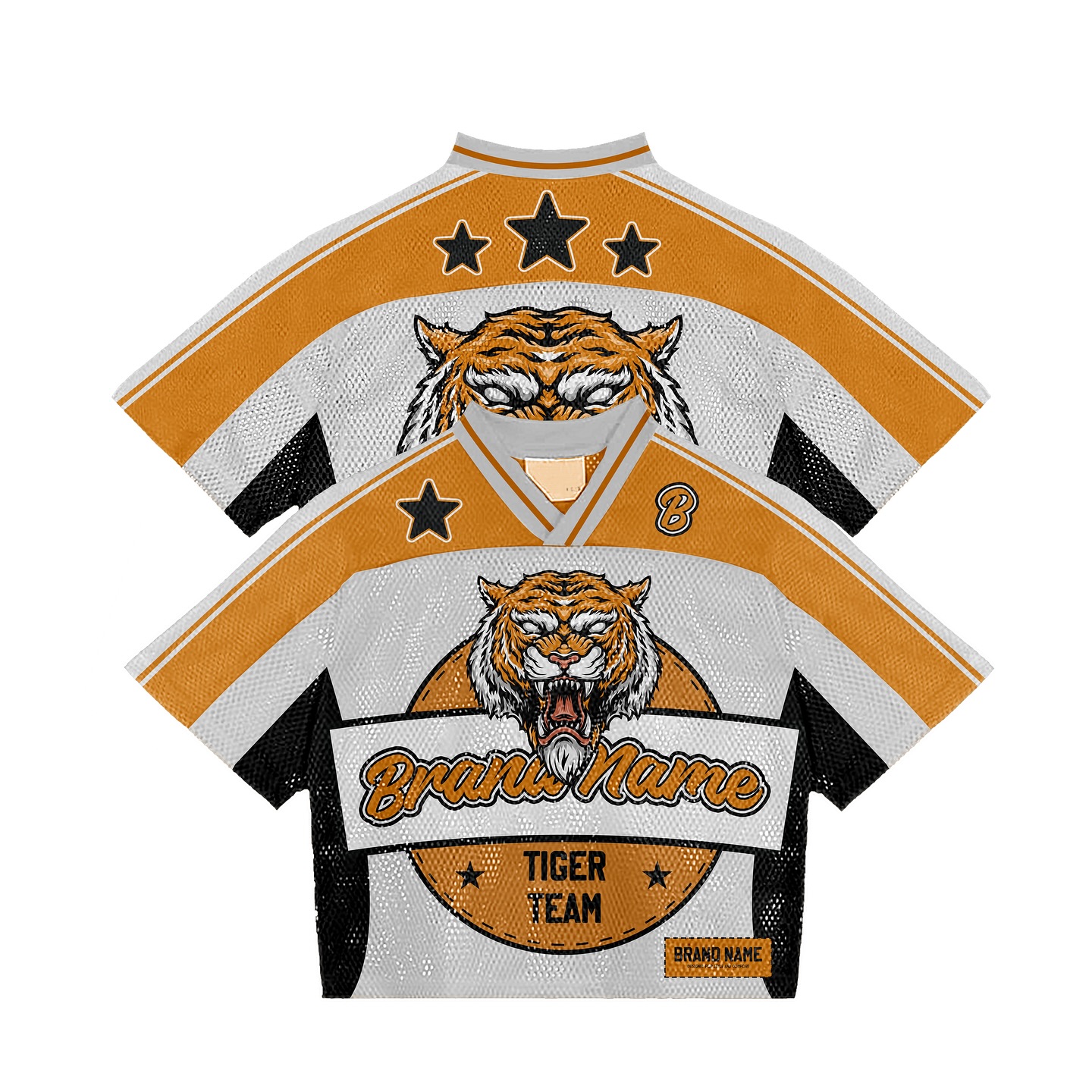 Maglia da football americano arancione bianco