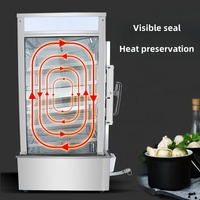 Vitrine chauffante multifonctionnelle pour pains et hot-dogs, en acier, à température réglable, pour boulangerie
