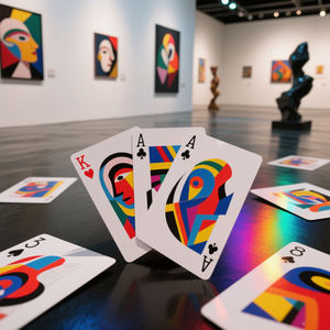 Arte moderno Diseño creativo Naipes Realista Color Choques Cambios <span class=keywords><strong>de</strong></span> sombra <span class=keywords><strong>de</strong></span> luz para ocasiones <span class=keywords><strong>de</strong></span> fiesta Tarjeta personalizada - Product Image 5