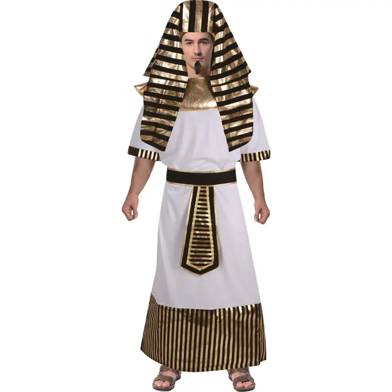 Volwassen Nationale Stijl Farao Outfit <span class=keywords><strong>Halloween</strong></span> Dress Up Party Cosplay Oude Inheemse Kostuum