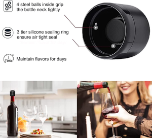 New Design <b>Wine</b> Bottle Stopper Modern Style Black Silicone Bottle Stopper Weeding Bar Home Use Whiskey Bottle Stopper - Product Image 2