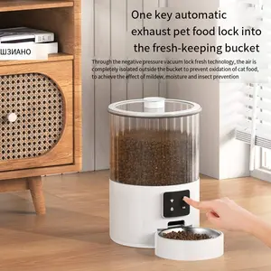 Dispensador portátil inteligente de tazones de comida para mascotas para gatos, alimentador conectado automáticamente, 9L, aplicación Wifi, Control remoto, Alimentador automático para mascotas con botón