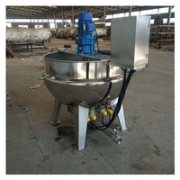 Cuisinière industrielle Bouilloire à gaine en acier inoxydable 100L 500L Pot mélangeur de confiture Bouilloire à vapeur à gaz électrique Agitateur Composant de moteur à noyau