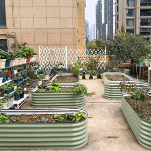 Prix usine Pots <span class=keywords><strong>de</strong></span> fleurs en acier galvanisé Kit <span class=keywords><strong>de</strong></span> jardin surélevé boîte <span class=keywords><strong>de</strong></span> jardinière 11''Tall <span class=keywords><strong>DIY</strong></span> Garden Bed - Product Image 6