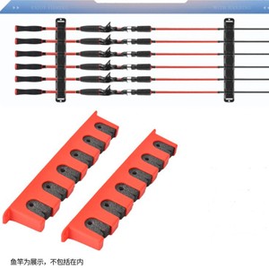 Ztc524 ที่วางคันเบ็ดแบบติดผนังพลาสติกทนทานสำหรับคันเบ็ดแนวตั้งแนวนอน - Product Image 4