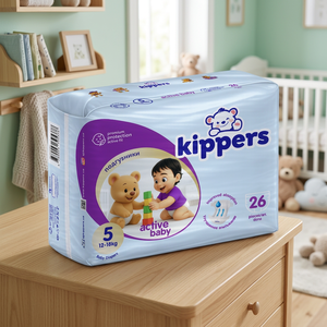 ผ้าอ้อมสำเร็จรูปแบบเทป Kippers Soft ไซส์ 5 ป้องกันการรั่วซึม ระบายอากาศได้ดี ซึมซับสูง ผลิตจากผ้าไม่ถักทอ พิมพ์ลาย 26 ชิ้น คุ้มค่า - Product Image 3