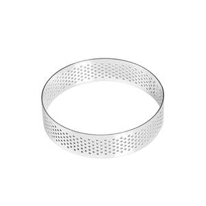 Anneaux de tarte perforés cuisson moule à pâtisserie en métal Dessert français petite tarte aux fruits croûte <span class=keywords><strong>cercle</strong></span> tartelette acheteurs de nourriture commerciale - Product Image 1