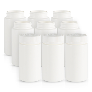 Récipient en HDPE résistant aux enfants 150-200ml de forme ronde mat opaque couleurs de corps et de capuchon personnalisées disponibles - Product Image 4