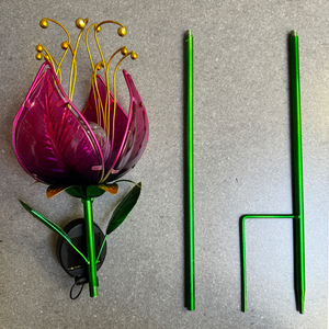 Hoa hình dạng vật liệu thủy tinh cổ phần ánh sáng pha lê bóng LED năng lượng mặt trời Vườn Đèn hoa Led năng lượng mặt trời chiếu sáng hoa tulip - Product Image 5