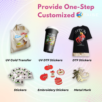 Nouveau Design Personnalisé Autocollants Décoratifs en Vinyle Imperméables 16 oz pour Gobelet en Verre UV DTF, Étiquettes Artisanales d'Emballage et Transfert d'Impression