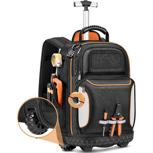 Rolling Tool <b>Backpack</b> with Wheels <b>Heavy</b> <b>Duty</b> Rolling Tool Bag for Electricians Construction Work Industrial Mobile Tool Case - Product Image 1