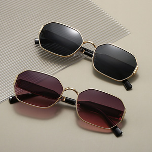 Lunettes de soleil à monture métallique pour femmes, couleur or, protection UV400, à la mode pour les tenues de pêche - Product Image 3