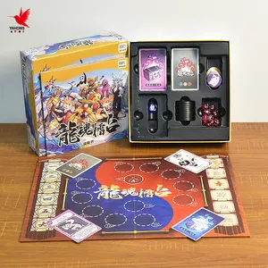 Wholesale custom complete set of board game accessories printing board game cards boxes for adults kids
