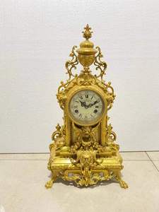 Reloj de Mesa Mecánico de Latón Estilo Imperial Italiano, Vintage, con Movimiento <span class=keywords><strong>Boulle</strong></span>, para Colección y Decoración del Hogar - Product Image 6