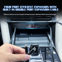 Pengisi Daya BYD Song Plus EV Terbaru, Hub Ekspansi USB dengan Kabel Retractable, Dock Pengisian Cepat 12-24V