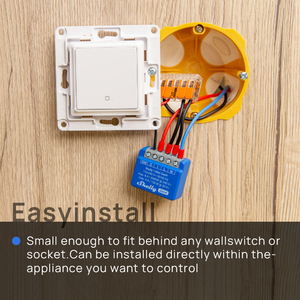 Shelly 1 Mini Gen4 Matter MQTT สมาร์ทโฮม Zigbee WiFi ระบบควบคุมประตูโรงรถ<span class=keywords><strong>อัจฉริยะ</strong></span> รองรับ Alexa, Google <span class=keywords><strong>Home</strong></span> และ HomeKit - Product Image 5