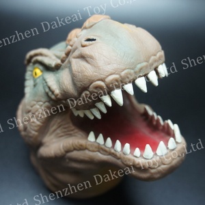 Marioneta de mano de alta calidad de goma suave TPR con forma de dinosaurio, tiburón, cocodrilo y lagarto. - Product Image 3