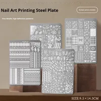 Nouvelle plaque de stamping pour nail art, motif grille de transfert en dentelle creuse française, modèle NSP-030 Zhejiang