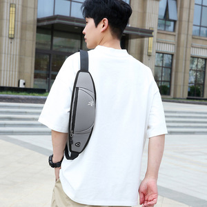 Sac banane unisexe en nylon imperméable et écologique pour l'extérieur, mini sac de ceinture polyvalent avec sangle réglable et fermeture éclair, vente en gros - Product Image 6