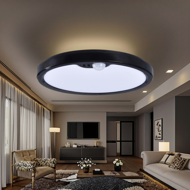 CSL0618AC Premium Quality LED Smart Motion Sensor Light Eco-Friendly Black Modern Home Living Room ABS Lamp Body Dimmable 3-Year