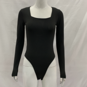 Fulfillment Damen-Jumpsuit Sexy Figurbetont Quadratischer Ausschnitt Langarm-Bodysuit Dropshipping-Unternehmen Mehrere Farben - Product Image 3