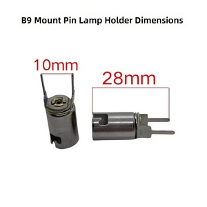 <span class=keywords><strong>Support</strong></span> de lampe à baïonnette <span class=keywords><strong>BA9S</strong></span> B9 en métal avec prise à 2 broches pour voyant d'instrument de tableau de bord de voiture - Product Image 3
