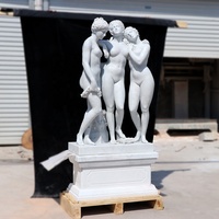 Classic Style Life Size Statue White Marble Greek Mythology Athena Sculpture
