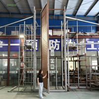 Puerta Pivotante de Aluminio Serie 85 con Panel de Vidrio Templado para Entrada Principal de Villas de Lujo