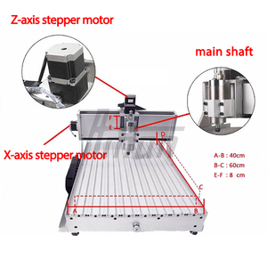Machine de gravure CNC portable 6040 4 axes compatible Mach3 avec broche refroidie par eau 800W et châssis en aluminium pour gravure sur métal - Product Image 5